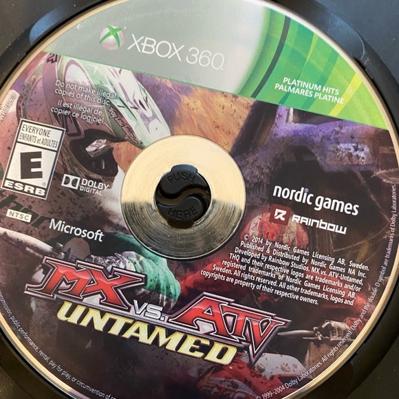 Set Lot 2 Games MX vs ATV Alive & Untamed Xbox 360 No Case - Picture 2 of 4